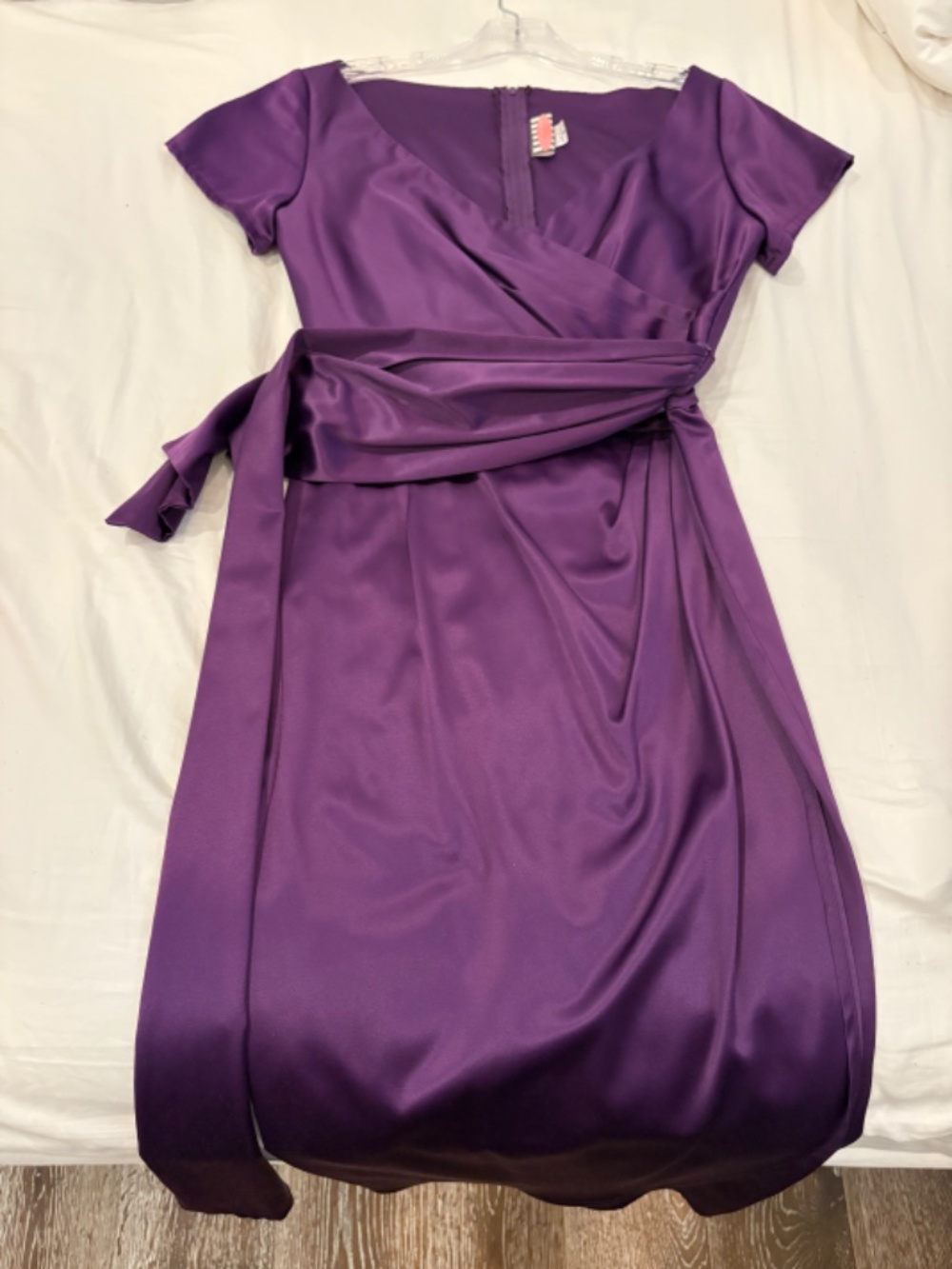 Purple Satin Pinup Dress - Picture 3 of 7